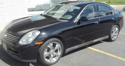 2003 infiniti g35 4 door sadan black sunroof leather interior automatic v6