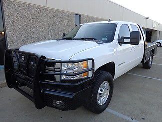 2008 chevrolet 3500 single wheel ltz crew cab flatbed-duramax diesel 4x4-dvd