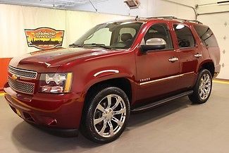 2011 chevrolet tahoe ltz red navigation dvd 4x4 22&#034; chromes black leather camera