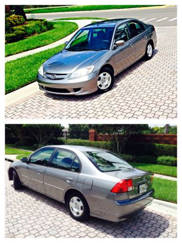 2004 Honda Civic HYBRID 1.3L 137k Florida Car No Rust 41MPG NO RESERVE, image 3