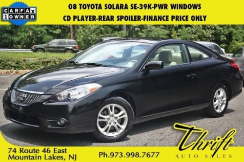 08 toyota solara se-39k-pwr windows-cd player-rear spoiler-finance price only