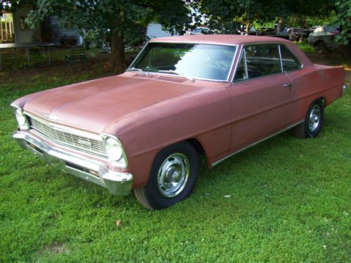 1966 chevy ii nova original 116 vin v8 stick shift 2 door hardtop roller project