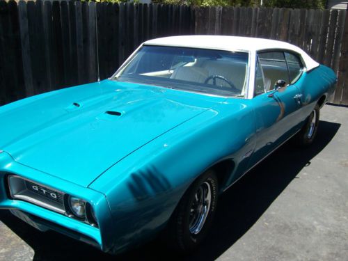 1968 gto 400 original meridian turquoise k1 california rust free very rare