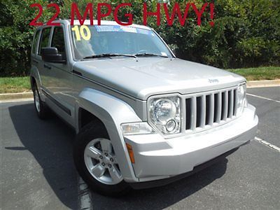Jeep liberty rwd 4dr sport low miles suv automatic gasoline 3.7l v6 bright silve