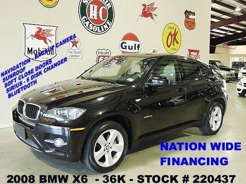 08 x6 xdrive35i,sunroof,hud,nav,back-up,htd/cool lth,19in whls,36k,we finance!!