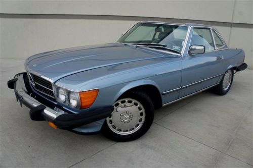 Clean 1988 mercedes benz 560 sl hard/soft top convertible low miles chrome wheel