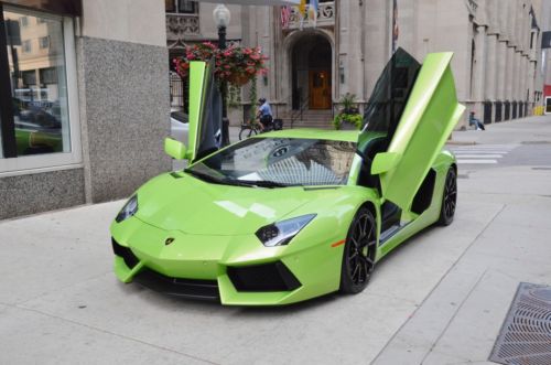 -2013 lamborghini aventador coupe lp700-4 verde ithica loaded with carbon! clean