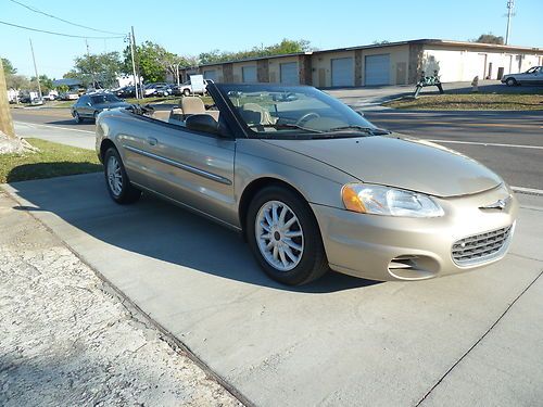 2002 chrysler sebring convertible 4cylinder gas saver nice car fl car no rust