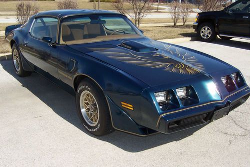 1979 pontiac trans am 400/4-speed ws6 t-tops nocturne blue only 9k orig. miles