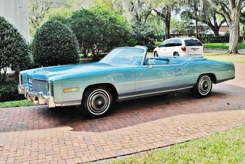 Rare fule injected just 63,688 miles 1976 cadillac eldorado convertible all docs