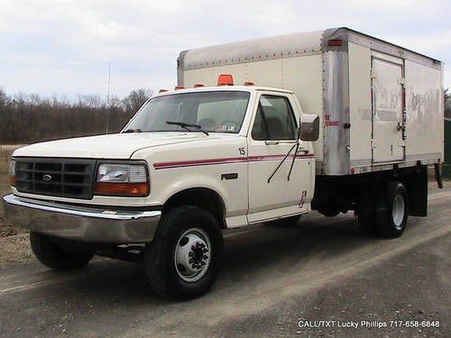 1994 ford f450 cargo body truck dually diesel 7.3