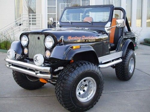 Custom cj5 with harley davidson theme