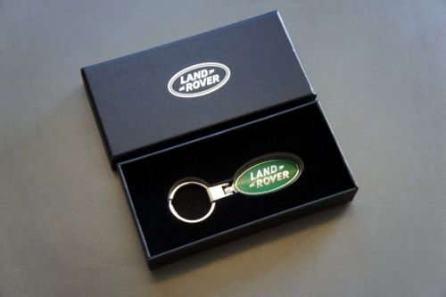 NIB Genuine Land Rover Basic Classic Logo Stainless Steel keychain Dealership, US $15.00, image 2