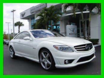 08 arctic white cl-63 amg 6.2l v8 coupe *night view assist *rear camera *low mi