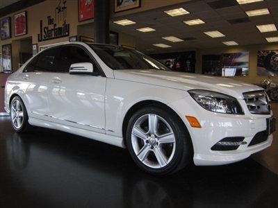 2011 mercedes benz c300 white leather navigation