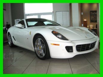 10 bianco avus 599gtb fiorano f-1 coupe *daytona leather &amp; carbon fiber *low mi