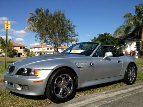 1997 bmw z3 roadster convertible low miles black/silver/black