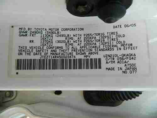 2005 Toyota 4Runner SR5 Sport Utility 4-Door 4.7L, US $12,895.00, image 17