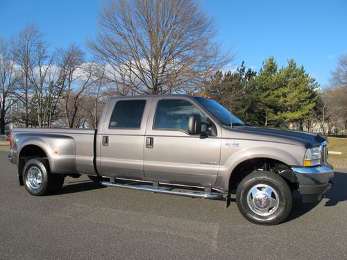 No reserve 2002 ford f350 crew lariat 7.3l diesel 6-speed 77k mile 4x4 mint rare