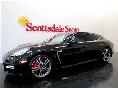 2010 panamera turbo * jet black / black * pdk tran * a/c seats * navi * loaded!!