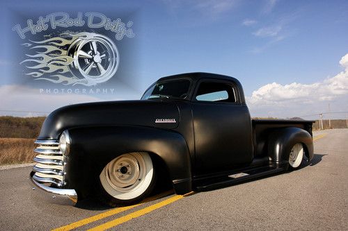 Chopped 1947 3100 chevy rat rod street hot rod air ride bagged pickup truck w/ac