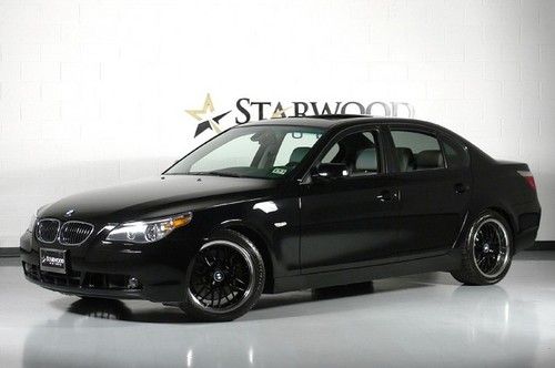 545i v8 sport! steptronic! custom finish wheels! extended warranty!