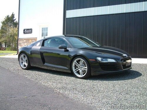 2008 audi r8 phantom black w/ black leather int nav backup camera, 6 sp manual