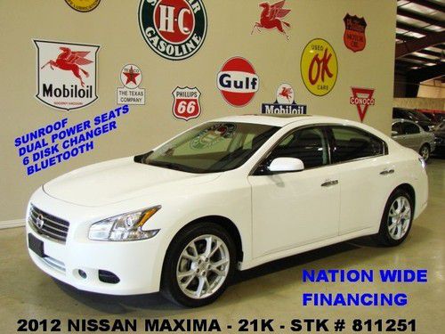 2012 maxima sv,v6,sunroof,cloth,6 disk cd,bluetooth,18in wheels,21k,we finance!!