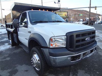 2007 ford f-550 super duty 4x4 dump truck diesel 6-speed manual pto 57,600 miles