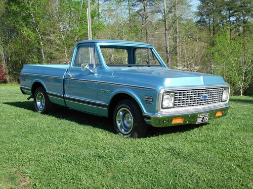 1972 chevy truck fresh restoration,327/300,411/12 bolt/4 speed/bucket seats