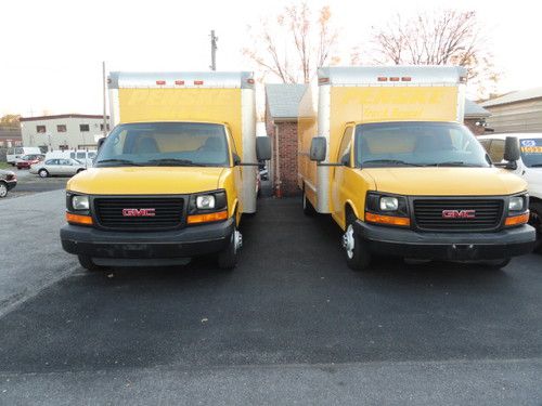 2008 gmc savana 3500 base cutaway van 16ft. box  6.0l, 75k. miles  two to choose