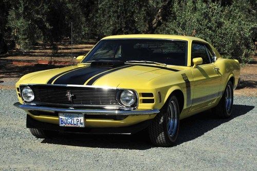 Restored 1970 boss 302 mustang 302 / 4sp pdb ps tach 9" marti california car