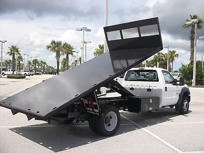 Xl 201" wb  chassis cab 6.7 v8 diesel w/ 16' flat bed dump body &amp; underbody box