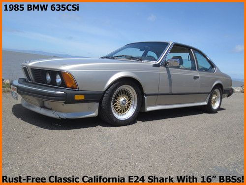 Classic 1985 bmw 635csi e24 shark! rust-free calif. car 16" bbs rss + body kit!