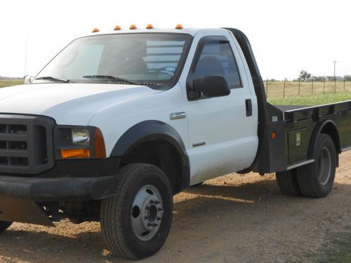 2005 ford f350 4x4 flatbed diesel pickup