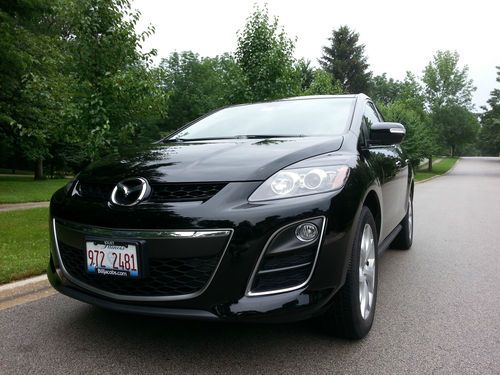 2011 mazda cx-7 grand touring sport utility 4-door 2.3l, black leather low miles