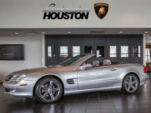 2004 mercedes benz sl500 convertible roadster v8 silver ash cd chrome wheels