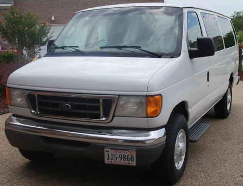 2004 ford e-350 econoline super duty xl 15 passenger white van