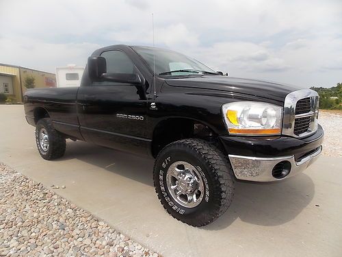 2006 dodge ram 2500 reg cab 6spd cummins diesel blk slt 5.9ltr 4x4 no reserve!!!