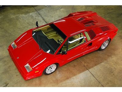 1989 lamborghini countach 25th w/factory wing, us and euro bumper, fresh service