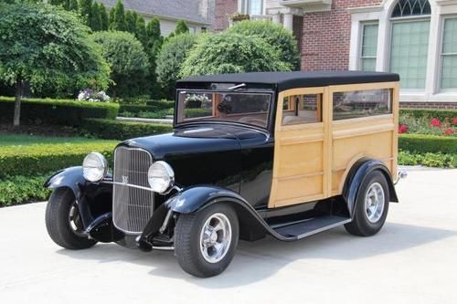 1930 woody wagon street rod custom leather a/c awesome