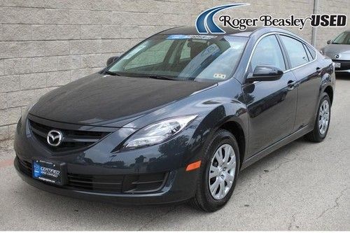 2013 mazda6 i sport 2.5l 5-speed automatic gray cpo aux mp3 input rear defrost