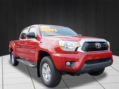 Red cloth tow 4wd 4x4 awd sr5 double cab 4 door lb v6 factory warranty finance