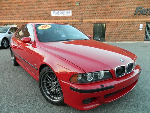 2001 bmw m5 imola red with black interior