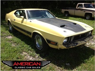 No reserve all orig 73 mach 1 351c a/c ps pb 75k miles yellow/black w/$2k parts