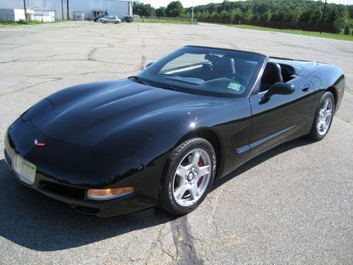 1998 chevrolet corvette triple black convertible 2-door 5.7l, 6 speed manual