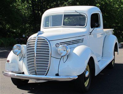39 pickup low miles truck flathead v8 white vintage original