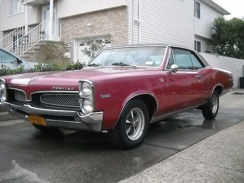 1967 pontiac lemans red black vinyl roof