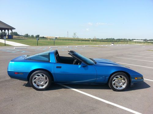 1991 corvette targa top quasar blue mint