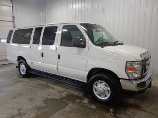 08 white xl e350 extended black auto air passenger van truck clean new tires